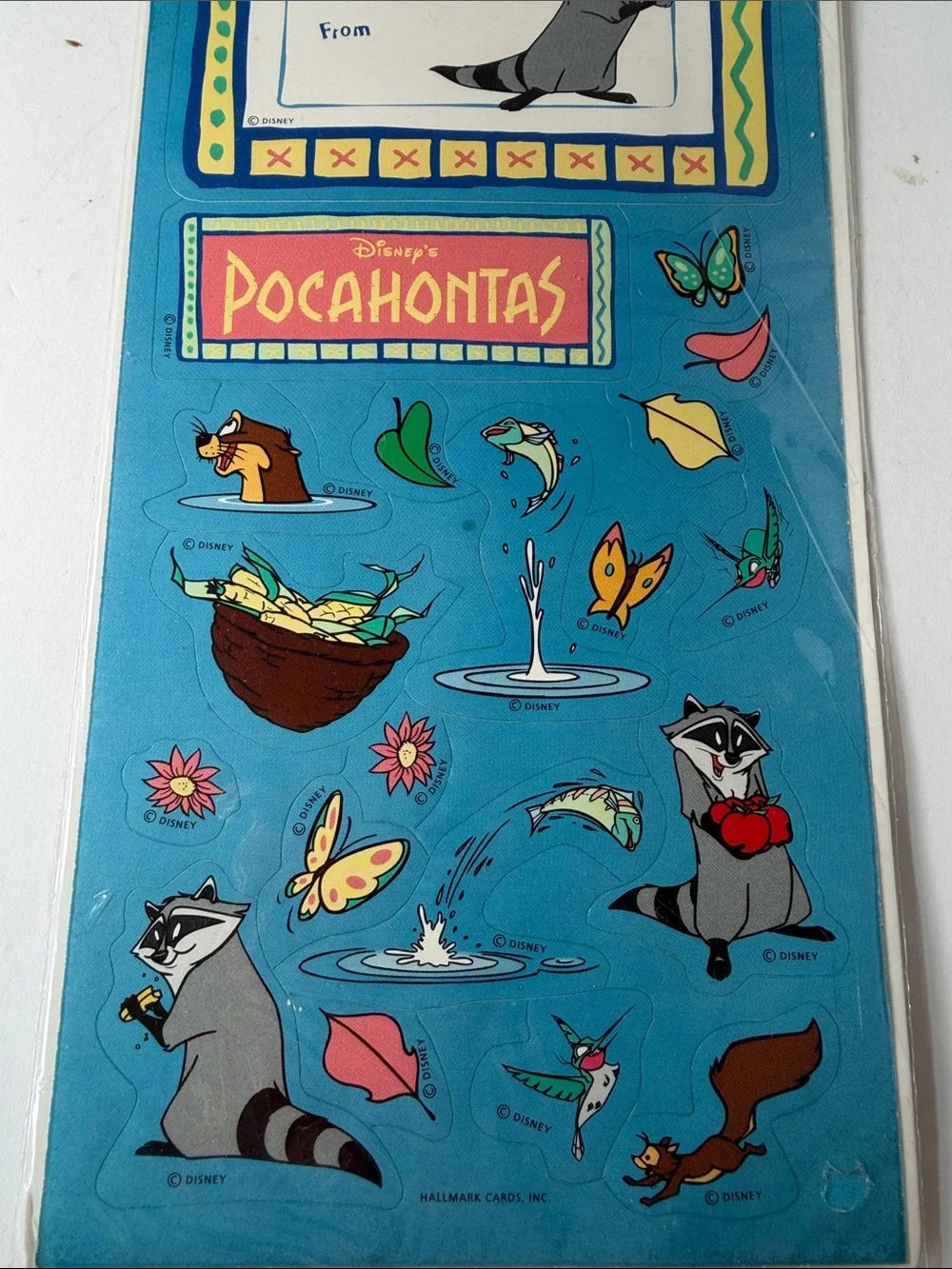 Hallmark Disney Pocahontas Reusable Sticker Sheet